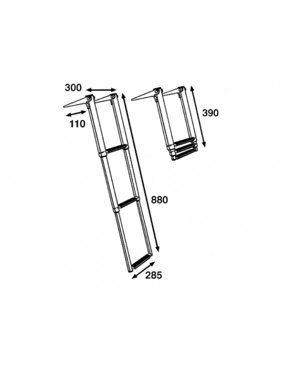 Rvs Telescopische Ladder, div.maten