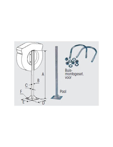 Ø 6 cm buismontageset