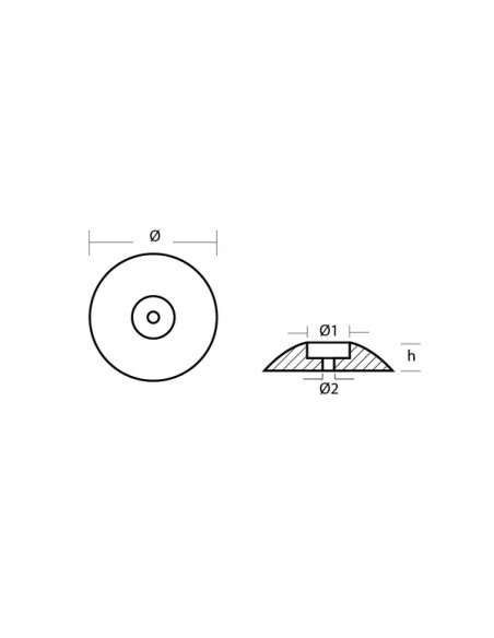 Disc anode magnesium los div. maten OP is OP