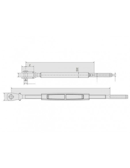 OS wantspanner gaffel - terminal UNF div.modellen