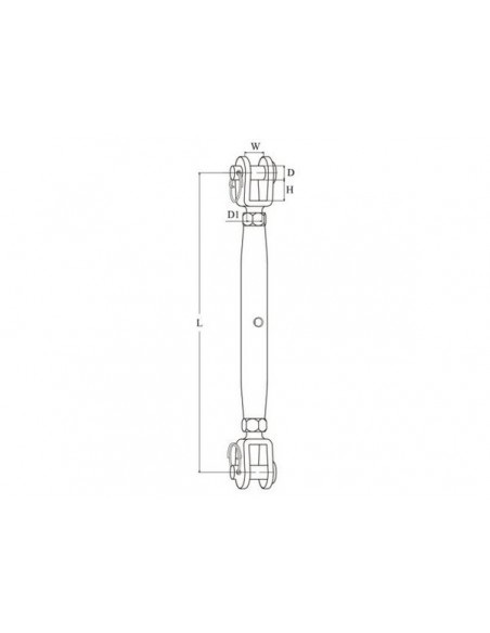 RVS Wantspanner Gaffel-Gaffel Metrisch