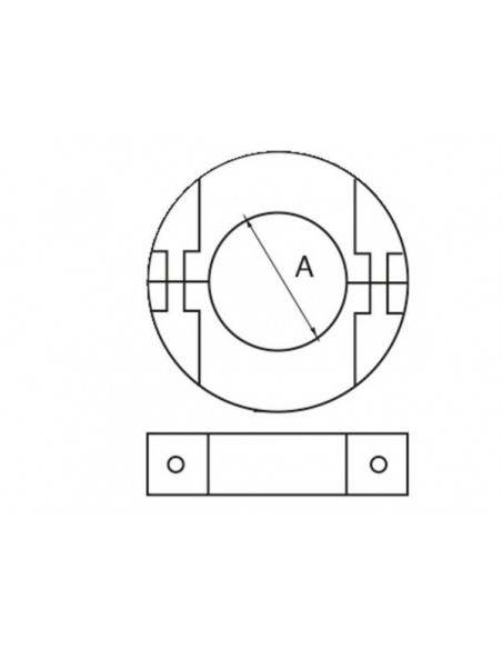 Schroefas anode platte uitvoering div.modellen