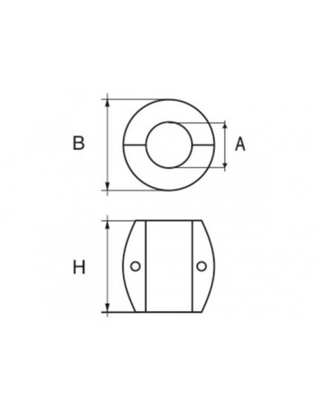 Schroefas anode bolvorm div.modellen