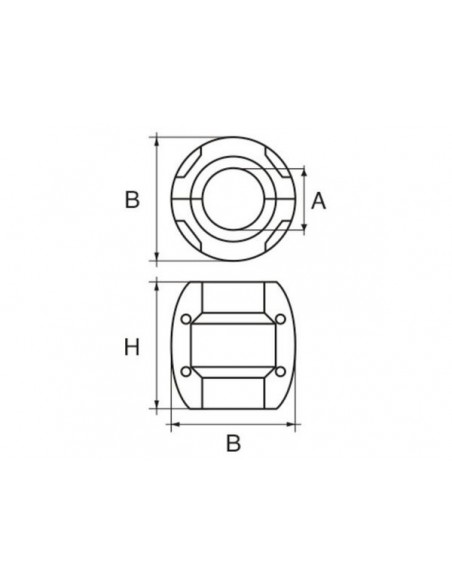 Schroefas anode bolvorm div.modellen