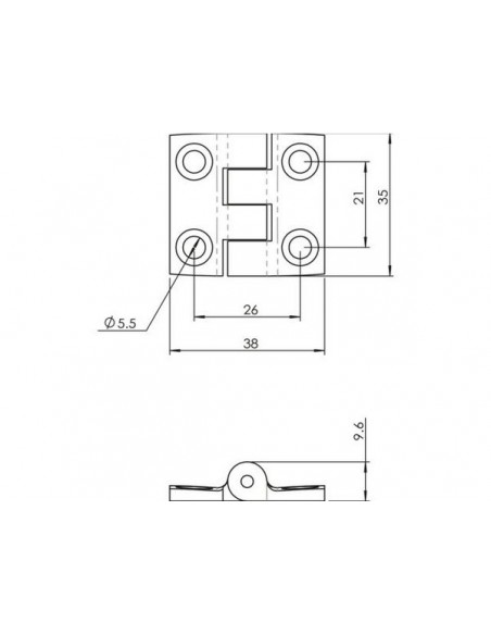 Scharnieren nylon div.modellen