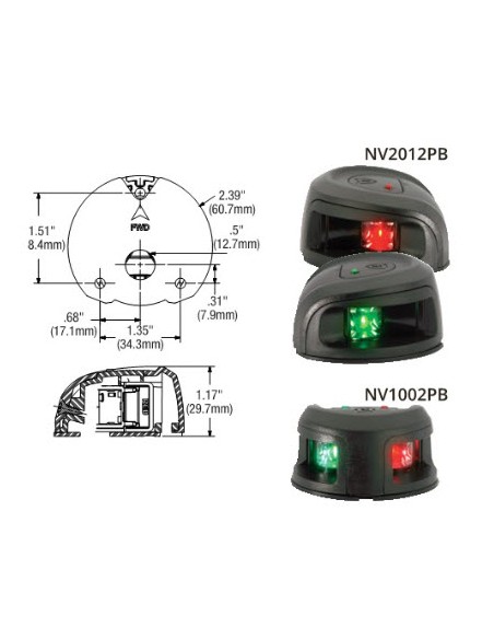 Navigatieverlichting LightArmor zwart LED div.modellen