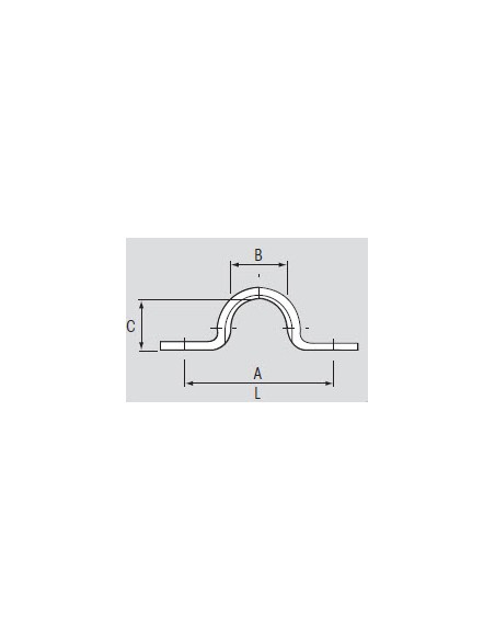 RVS dekbeugel plat 11 mm 