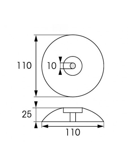 Roer/zwaard anode magnesium 100 mm (x2)