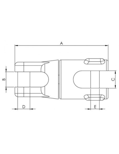 Hollex Verbinder vast tbv ankerketting 8mm