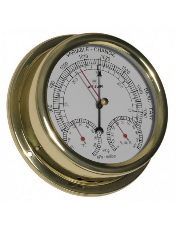 Barometer / thermometer / hygrometer Altitude messing Ø150 m