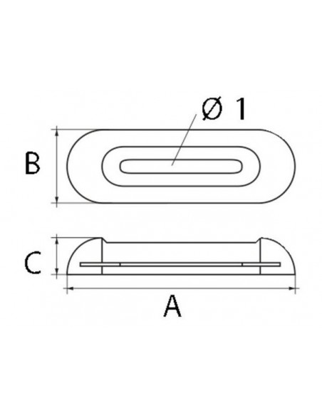 Anodes schroefbaar aluminium 1 of 2 gaten