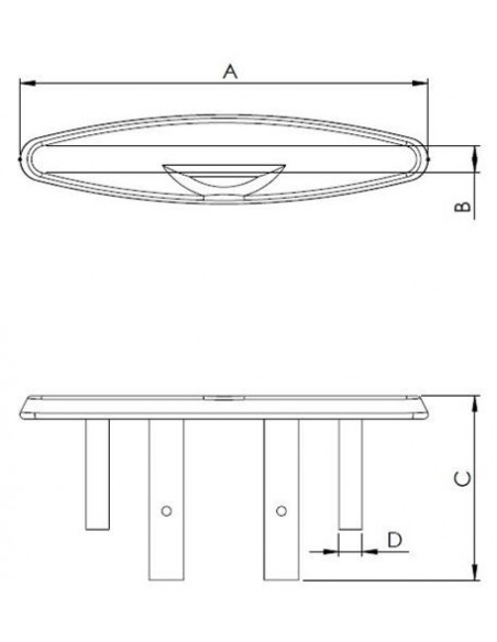 Hollex Verzonken kikker 160 of 210 mm lang