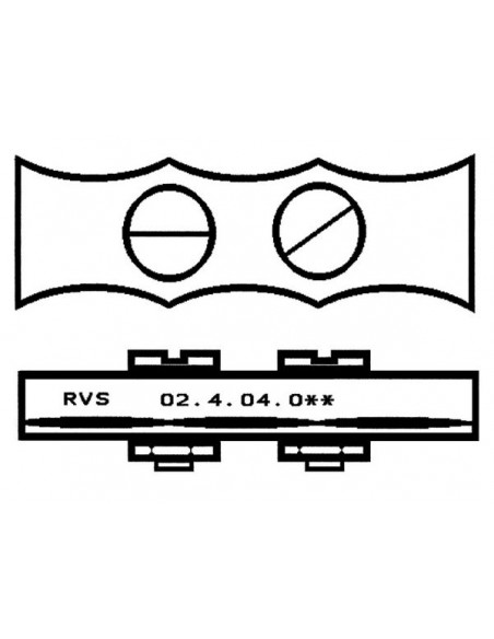 RVS STAALDR.KLEM  4MM PLAT