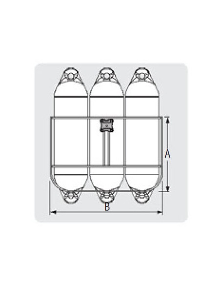 Fenderhouder voor 3-fenders 