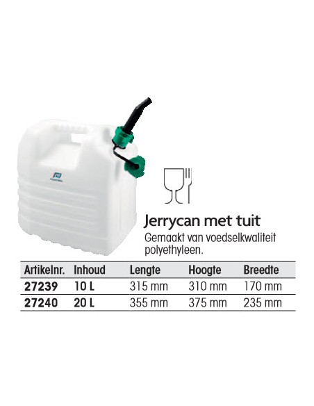 Jerrycan met tuit