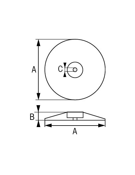 Roer/zwaard/trimtab zinkanode (paar)