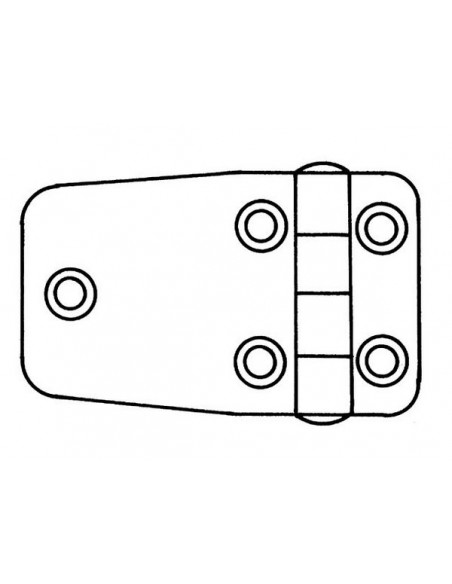 Offset scharnieren RVS div. maten