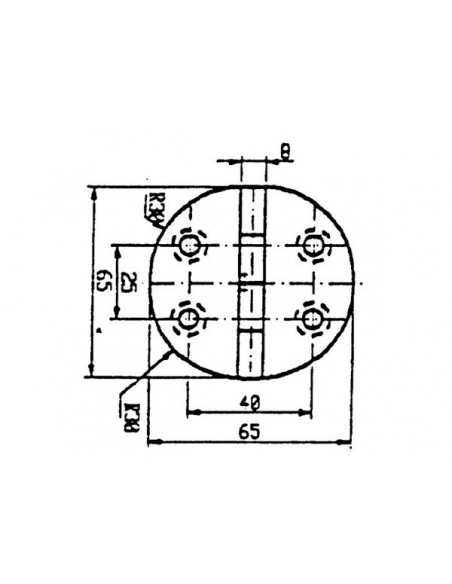 Scharnieren RV 316 gegoten 65mm  90 of 180 graden